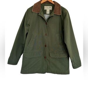 L.L. Bean Women's Workwear Barn Canvas Chore Jacket Corduroy Collar Size 1X